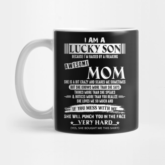 I Am A Lucky Son Family Mug TeePublic